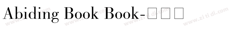 Abiding Book Book字体转换